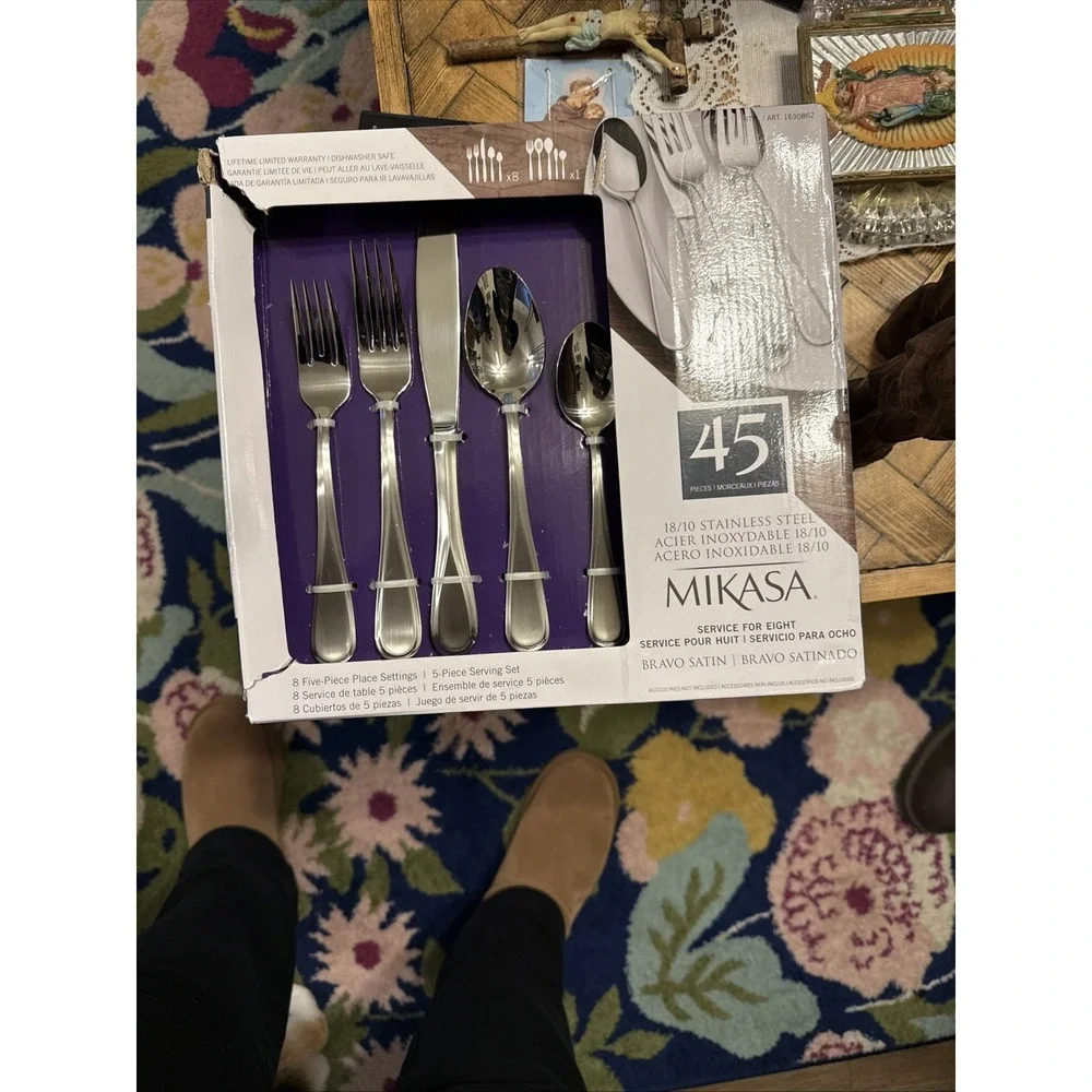 MIKASA  Harmony 45pc Service For 8 & 5 Pc Serving Set Stainless 18/10 Flatware